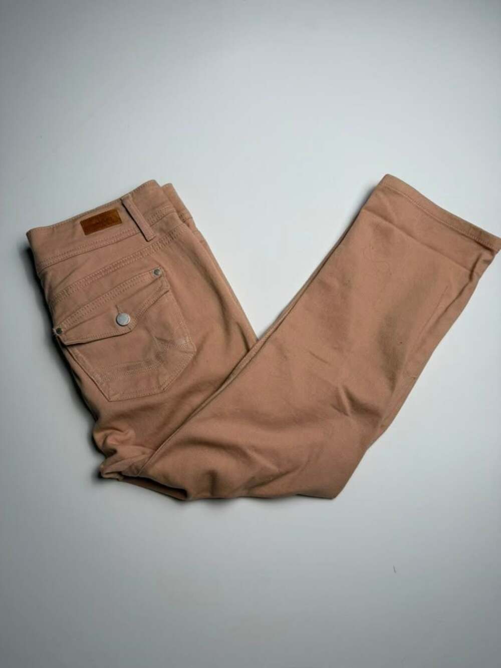 Everflex Curvy Skinny Capri Pants Size 10/30 Pink Tan Nude Cropped Pants